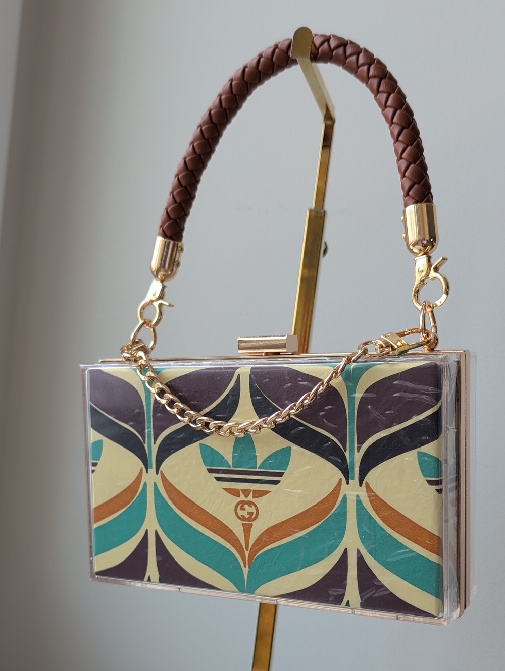 Upcycled Gucci X Adidas Acrylic Minaudière